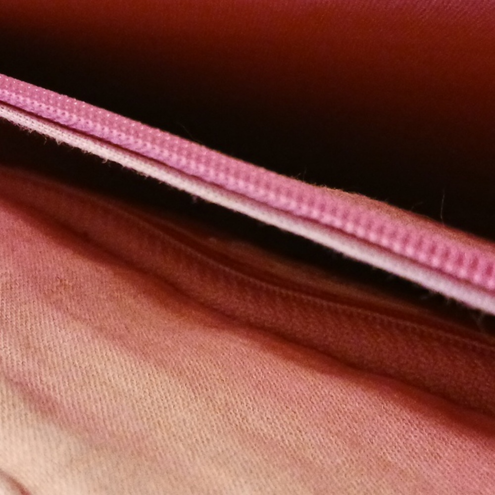 Pink Straw Satchel, 12 X 10, Vintage 1990s Bag, Linen Lined - Picture 5 of 6